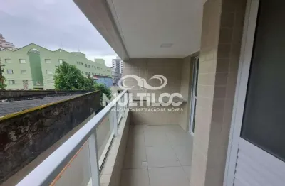 Aluguel: apartamento 2 quartos com suíte na guilhermina, praia grande – frente, 71 m²