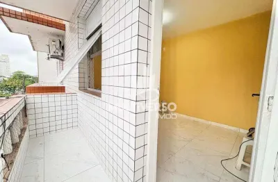 Apartamento 2 dormitórios com varanda frente na vila belmiro em santos