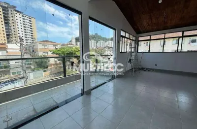Sobrado para aluguel | 279m², 5 quartos, frente - santos/marapé
