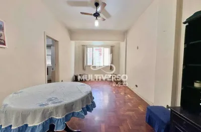 Apartamento 2 dormitórios + dependência poucos passos da praia no boqueirão em santos