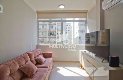 Apartamento 1 dormitório frente ao mar no gonzaga, santos – financiamento aceito