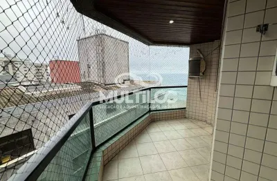 Apartamento 2 dorms com suíte, vista mar na aviação (praia grande) – aluguel r$3.700