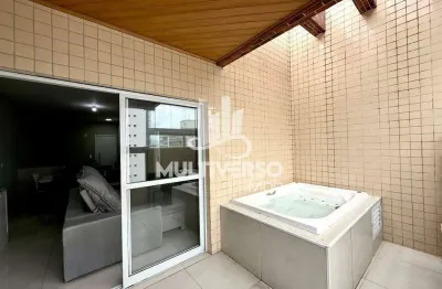 Cobertura residencial à venda na guilhermina, praia grande – 2 suítes, 2 vagas, varanda gourmet com ofurô.