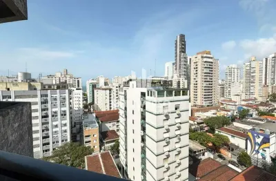 Cobertura duplex com vista mar e lazer privativo em santos - 1 dormitório - pompeia