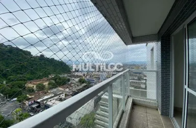Apartamento 2 dormitórios com vista montanha em vila mathias, santos