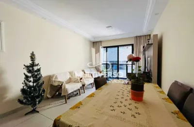 Apartamento 2 dormitórios + dependência com varanda no marapé em santos