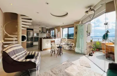 Apartamento duplex INCRÍVEL VISTA MAR com varanda frente praia ponta da praia