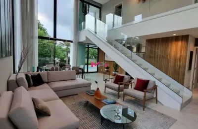 Condomínio residencial veduta blu, casa de alto padrão estilo sobrado com 3 suítes  jundiaí - sp.