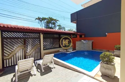 Casa com 4 dormitórios à venda, 226 m² por r$ 1.100.000,00 - balneário são joão batista - peruíbe/sp