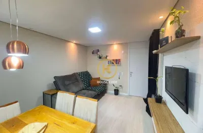 Apartamento com 02 dormitórios à venda, 48 m² por r$ 220.000 - conquista cotia