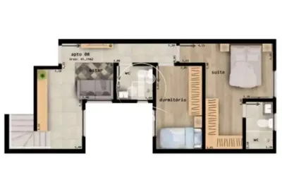Cobertura à venda, 2 quartos 1 suíte vila curuçá em santo andré/sp