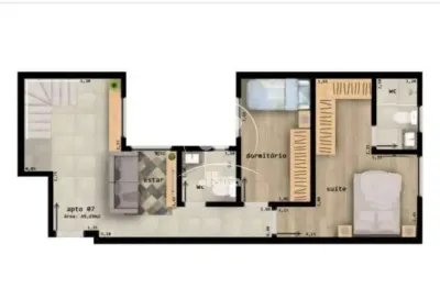 Cobertura à venda, 2 quartos 1 suíte vila curuçá em santo andré/sp