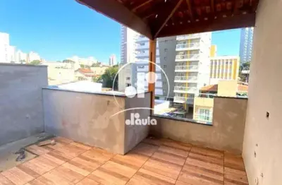 Cobertura à venda, 2 quartos 2 suítes vila bastos em santo andré/sp