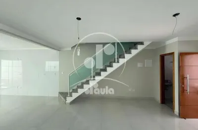 Sobrado à venda, 3 quartos 3 suítes vila scarpelli em santo andré/sp