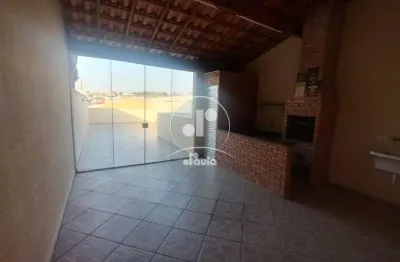 Cobertura sem condomínio 186m²(93m²+93m²) 2 quartos, 2 vagas, para alugar,vila pires,santo andré,sp