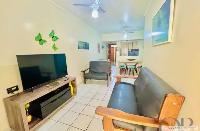 Apartamento com 2 dormitórios mobiliado apenas 100 metros do mar na praia grande