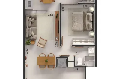 Apartamento de repasse com 1 suíte na praia do tenório.
