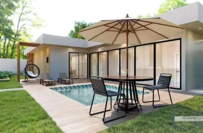 Casa térrea nova de alto padrão com 3 suítes dentro de condominio