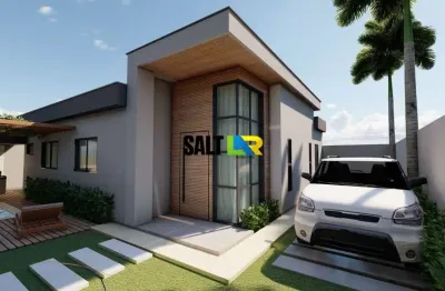 Casa plana no eusébio / alto padrão - 3 quartos, 2 suítes - r$459.000,00