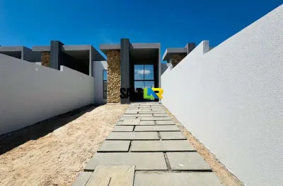 Casa plana em rua privativa no eusébio - 3 quartos, quintal - r$540.000,00