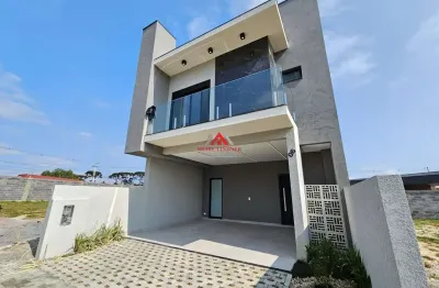 Sobrado alto padrão 4 dormitórios com 3 suítes - 169m² - costeira - são josé dos pinhais