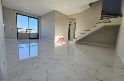 Cobertura duplex  03 dormitórios e 2 suítes com 115m²  total - cidade jardim - são josé dos pinhais