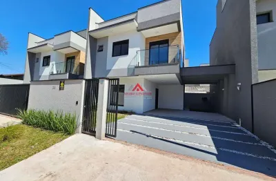 Sobrado com 03 suítes e 189m² - afonso pena - são josé dos pinhais.