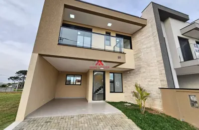 Sobrado em condomínio 03 quartos e 1 suíte com 141m²- costeira - são josé dos pinhais.