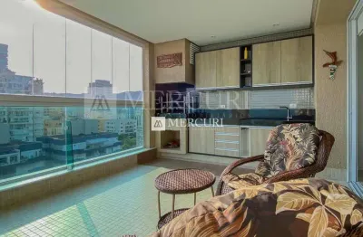 Apartamento no guarujá, enseada, varanda gourmet, 3 suítes