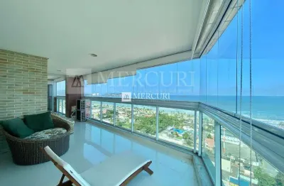 Apartamento no guarujá, enseada, 3 quartos, sala para 2 ambientes e varanda gourmet com vista para o mar  - mercuri imóveis - imobiliária no guarujá