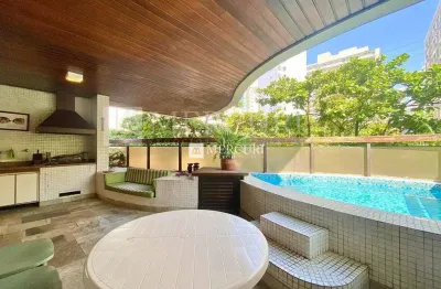 Apartamento no guarujá, pitangueiras, com piscina e churrasqueira, com 3 quartos.