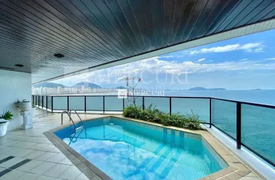 Apartamento no guarujá, astúrias, frente mar, com 4 suítes, mercuri imóveis guarujá.