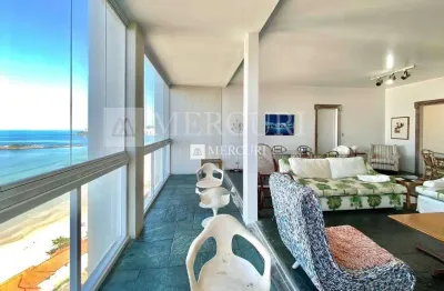 Apartamento no guarujá, pitangueiras, 5 quartos, sala para 2 ambientes com vista para o mar - mercuri imóveis - imobiliária no guarujá