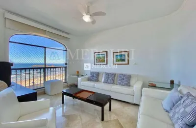 Apartamento amplo frente mar com 4 quartos (2 suítes) à venda, 217 m² por r$ 1.200.000 - pitangueiras - guarujá/sp - imobiliária mercuri