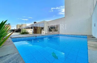 Cobertura no guarujá, enseada, 2 quartos, sala para 2 ambientes, varanda, piscina e churrasqueira - mercuri imóveis - imobiliária no guarujá