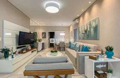 Apartamento no guarujá, enseada, 3 quartos, sala para 2 ambientes e varanda gourmet com vista para o mar - mercuri imóveis - imobiliária no guarujá