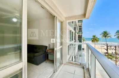 Apartamento no guarujá, astúrias, com vista mar, 3 quartos, mercuri imóveis guarujá.