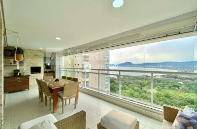 Apartamento no guarujá, enseada, 3 quartos, sendo suítes e varanda gourmet com churrasqueira e vista mar - mercuri imóveis - imobiliária no guarujá