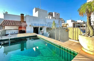 Cobertura no guarujá, enseada, com piscina e churrasqueira, com 3 quartos.
