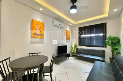 Apartamento no guarujá, enseada, 1 quartos, sala para 2 ambientes e cozinha com armários - mercuri imóveis - imobiliária no guarujá