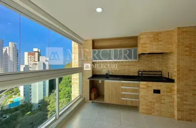 Apartamento no guarujá, astúrias, 2 quartos, sala para 2 ambientes e sacada com varanda gourmet - mercuri imóveis - imobiliária no guarujá