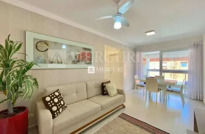 Apartamento no guarujá, enseada, 2 quartos, sala para 2 ambientes com varanda e espaço gourmet - mercuri imóveis - imobiliária no guarujá