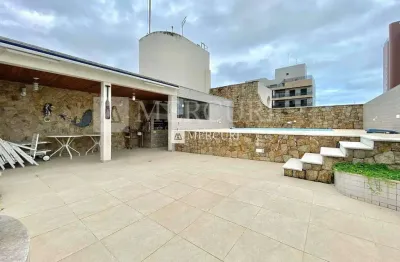 Cobertura no guarujá, enseada, 3 quartos, sendo 1 suíte, sacada e espaço gourmet, piscina e churrasqueira - mercuri imóveis - imobiliária no guarujá.