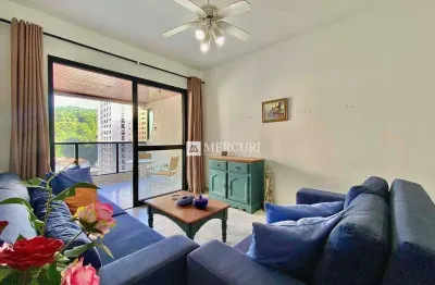 Apartamento no guarujá, pitangueiras, 2 quartos, sala para 2 ambientes e sacada com vista para o mar - mercuri imóveis - imobiliária no guarujá