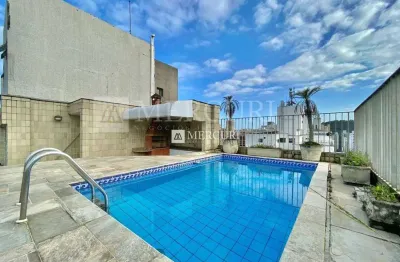 Cobertura com piscina, 3 quartos (1 suíte) à venda, 311 m² por r$ 2.200.000 - pitangueiras - guarujá/sp - imobiliária mercuri