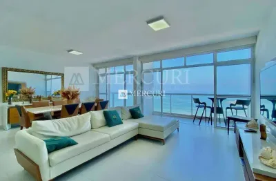 Apartamento frente mar com 3 quartos (1 suíte) à venda, 190 m² por r$ 1.800.000 - praia das pitangueiras - guarujá/sp - imobiliária mercuri