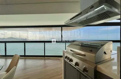 Apartamento no guarujá, astúrias, frente mar com piscina privativa, 4 suítes, mercuri imóveis guarujá.