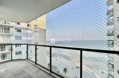 Apartamento frente mar com 4 quartos (2 suítes) à venda, 216 m² por r$ 1.600.000 - pitangueiras - guarujá/sp - imobiliária mercuri