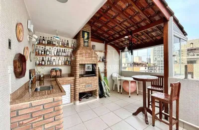 Cobertura enseada, 4 quartos à venda por r$ 720.000 - imobiliária guarujá