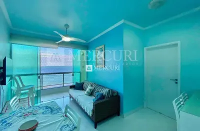 Apartamento no guarujá, pitangueiras, 2 quartos, sala para 2 ambientes e sacada com vista para o mar - mercuri imóveis - imobiliária no guarujá